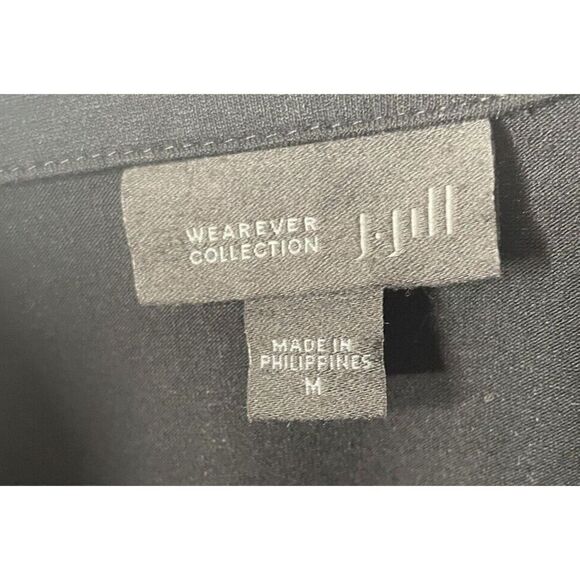 J. Jill Size M Womens Wearever Collection Sweater Black Cardigan Stretch - Picture 3 of 4